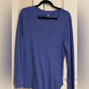 Old Navy  Purple Waffle Knit Thermal Long Sleeve Tee
